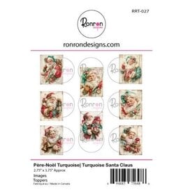 RONRON DESIGNS RONRON DESIGNS PÈRE NOËL TURQUOISE TOPPERS