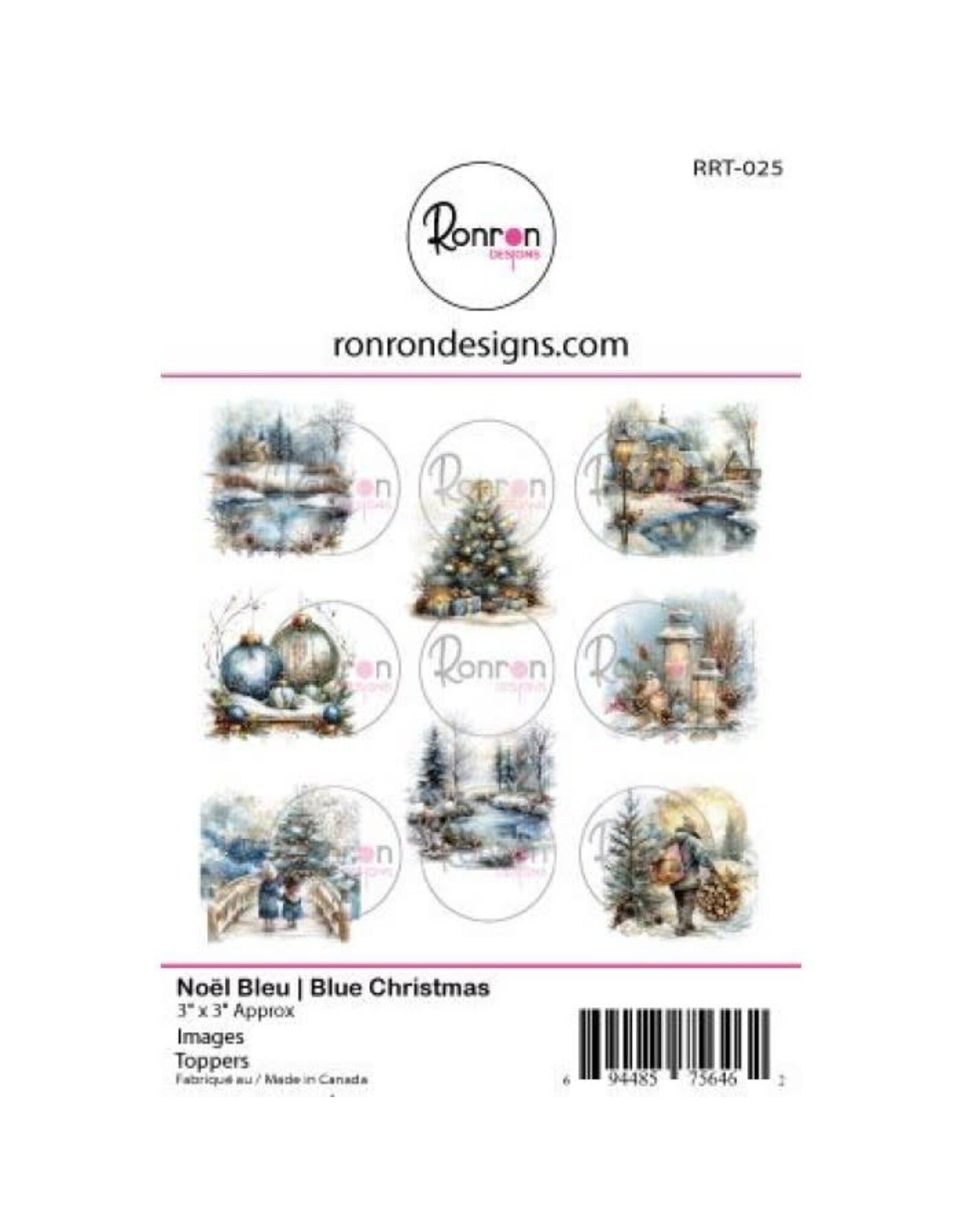RONRON DESIGNS RONRON DESIGNS NOËL BLEU TOPPERS