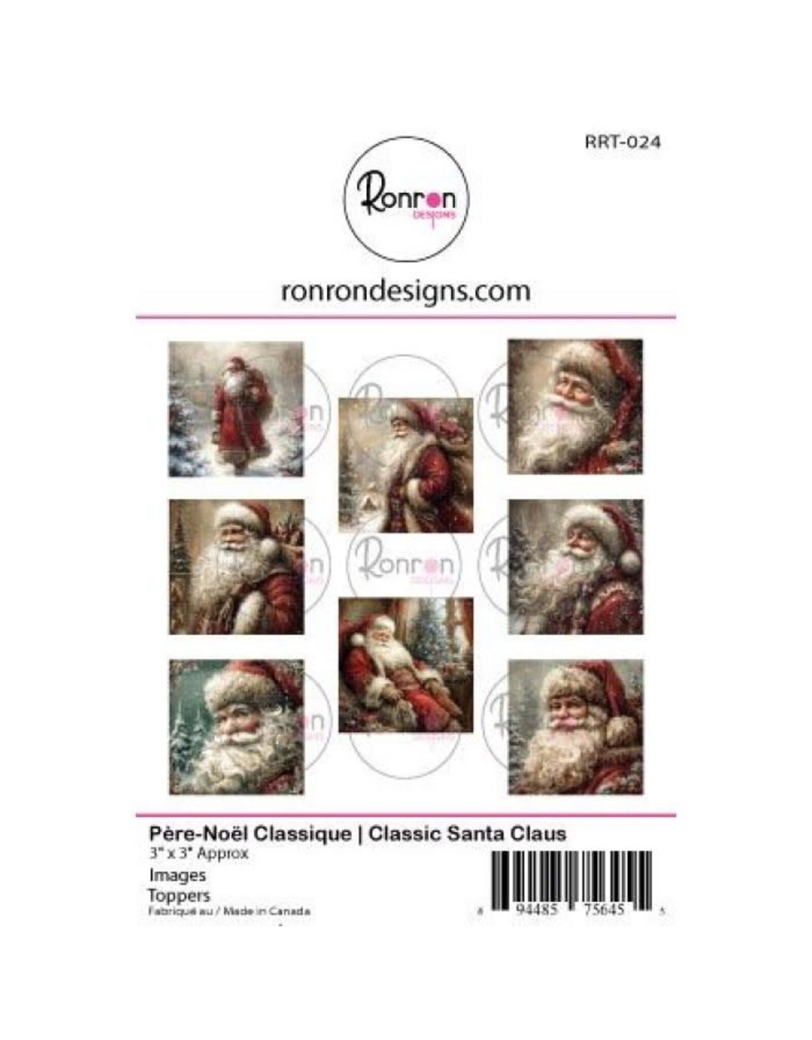 RONRON DESIGNS RONRON DESIGNS PÈRE NOËL CLASSIQUE TOPPERS