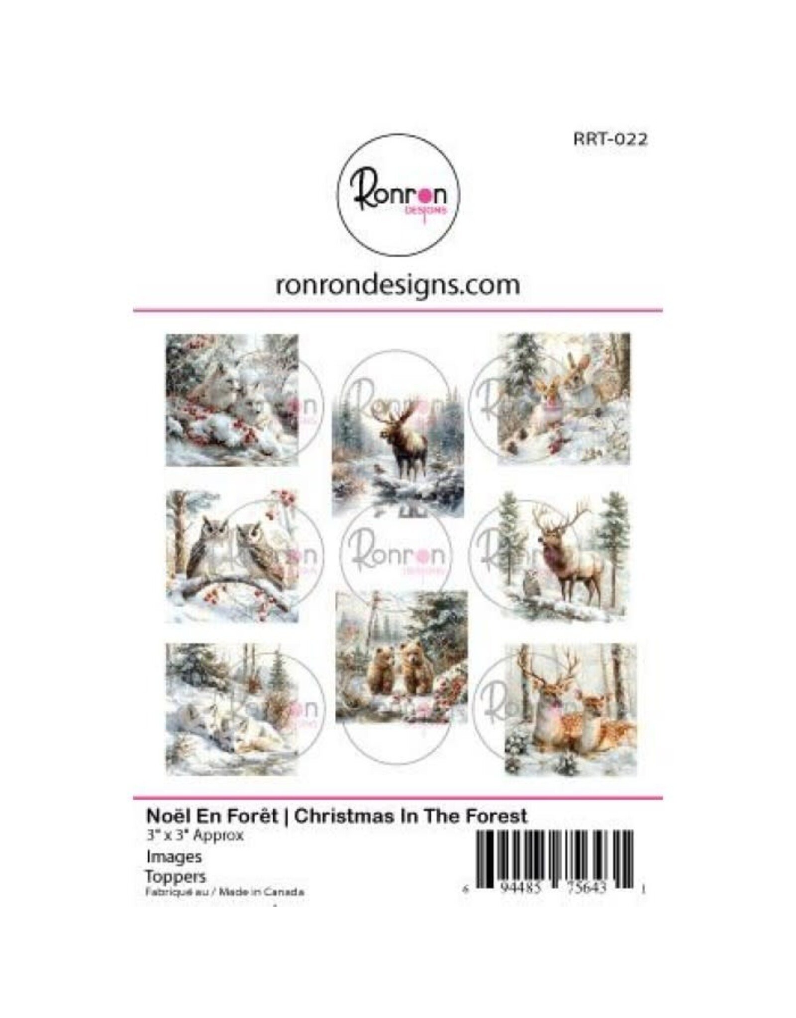 RONRON DESIGNS RONRON DESIGNS NOËL EN FORÊT TOPPERS
