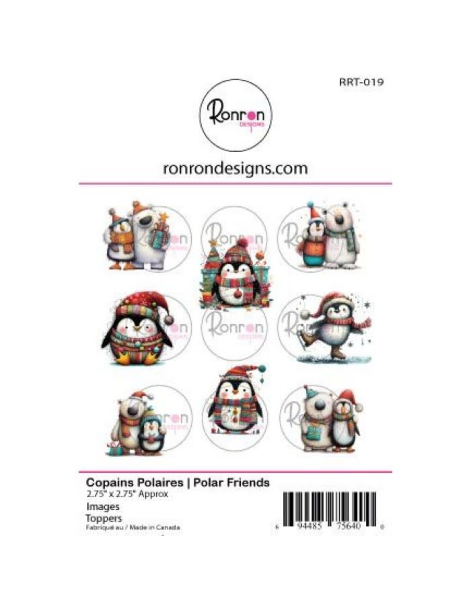 RONRON DESIGNS RONRON DESIGNS COPAINS POLAIRES TOPPERS