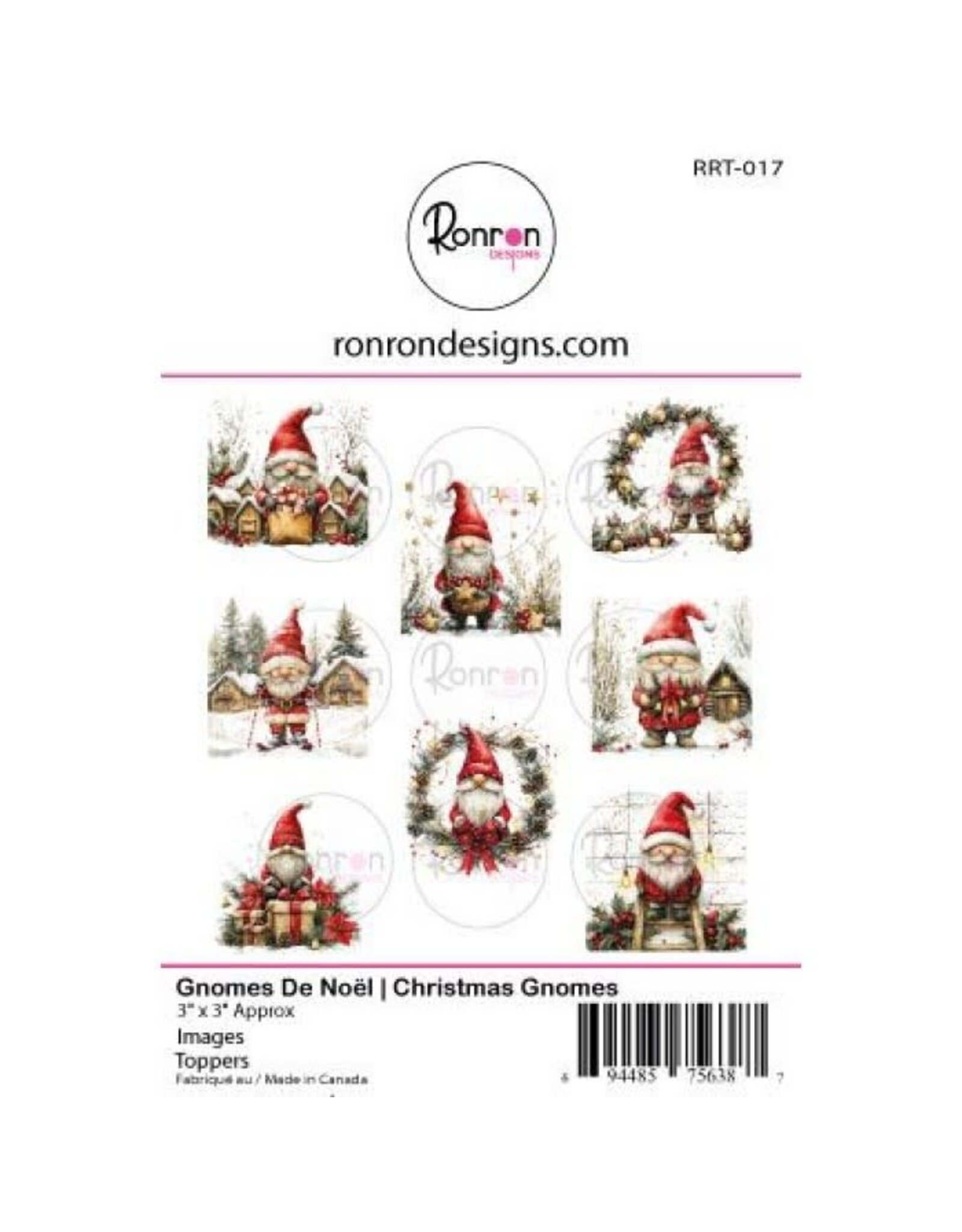 RONRON DESIGNS RONRON DESIGNS GNOMES DE NOËL TOPPERS