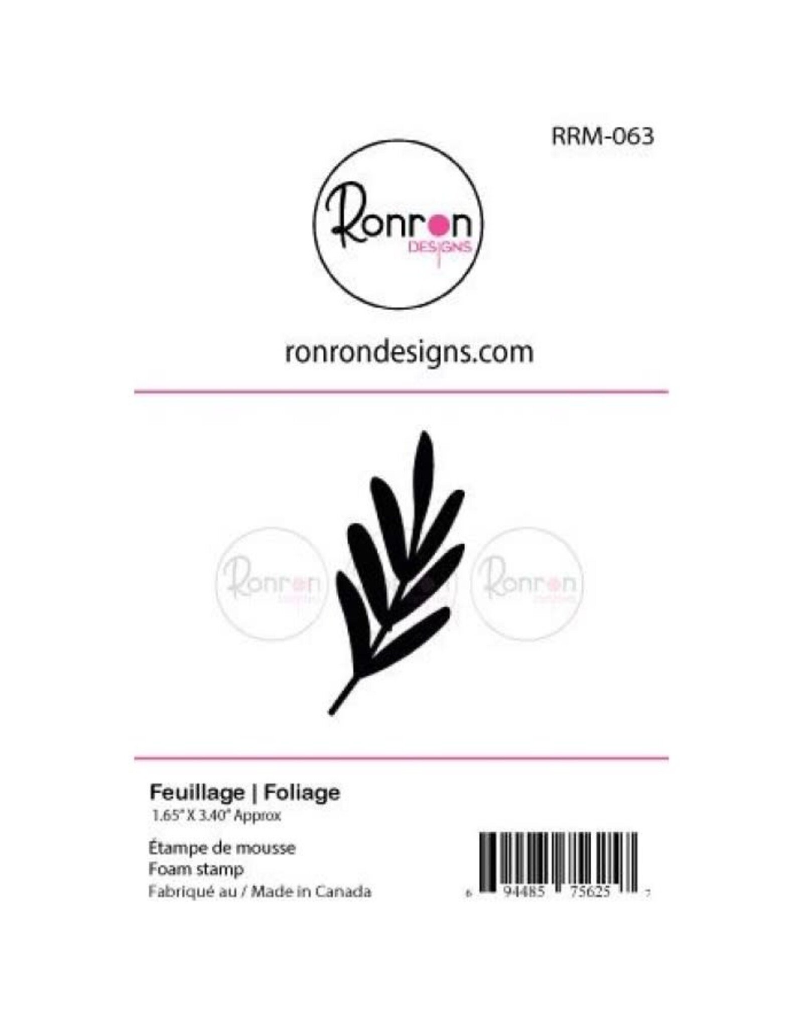 RONRON DESIGNS RONRON DESIGNS FEUILLAGE FOAM STAMP