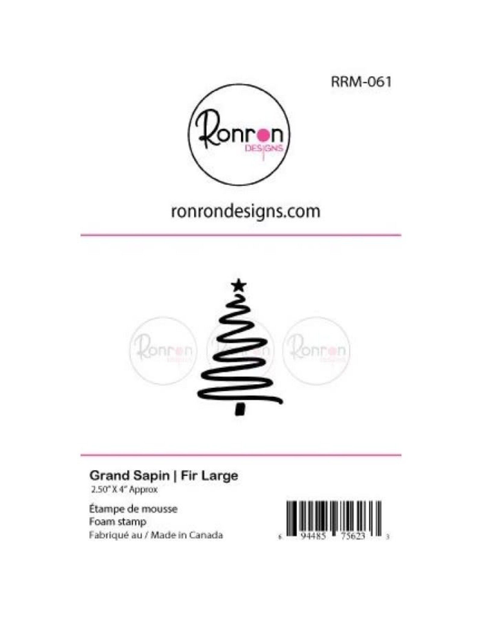 RONRON DESIGNS RONRON DESIGNS GRAND SAPIN FOAM STAMP
