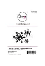 RONRON DESIGNS RONRON DESIGNS TRIO DE FLOCONS FOAM STAMP SET