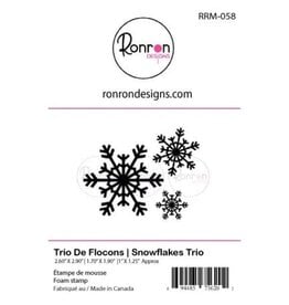 RONRON DESIGNS RONRON DESIGNS TRIO DE FLOCONS FOAM STAMP SET