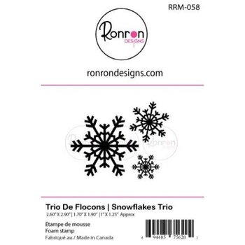 RONRON DESIGNS RONRON DESIGNS TRIO DE FLOCONS FOAM STAMP SET