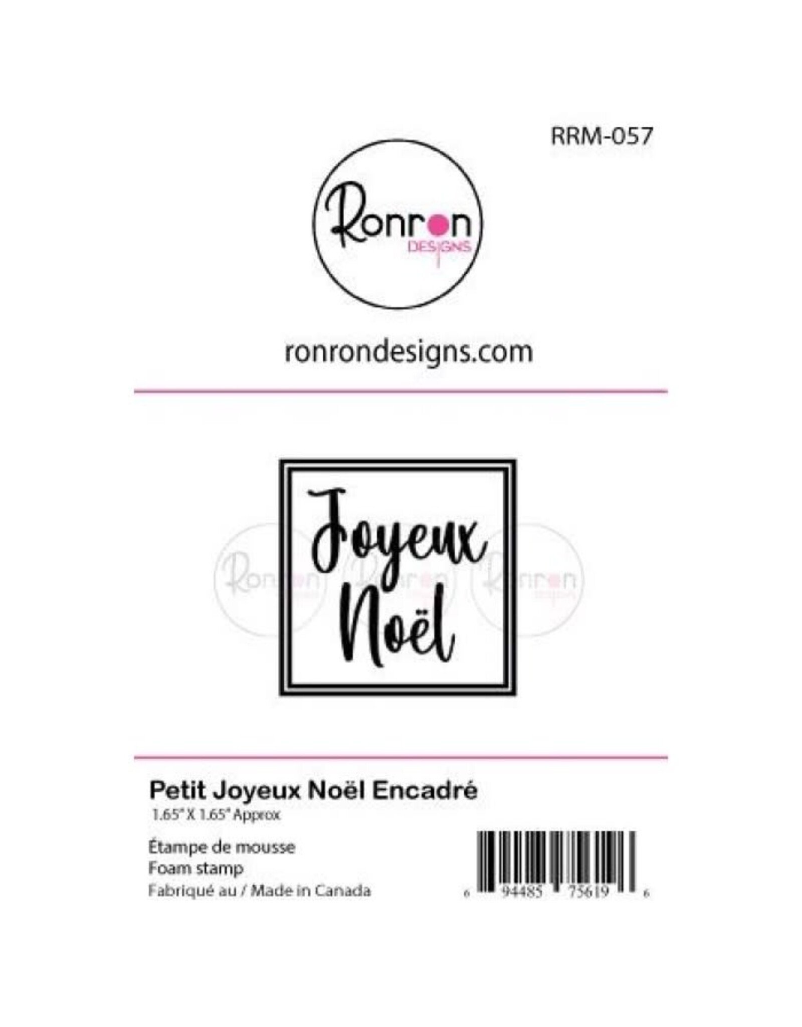 RONRON DESIGNS RONRON DESIGNS PETIT JOYEUX NOËL ENCADRÉ FOAM STAMP
