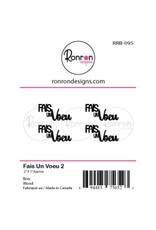 RONRON DESIGNS RONRON DESIGNS FAIS UN VOEU 2 WOOD PIECES