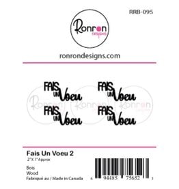 RONRON DESIGNS RONRON DESIGNS FAIS UN VOEU 2 WOOD PIECES