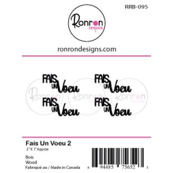 RONRON DESIGNS RONRON DESIGNS FAIS UN VOEU 2 WOOD PIECES
