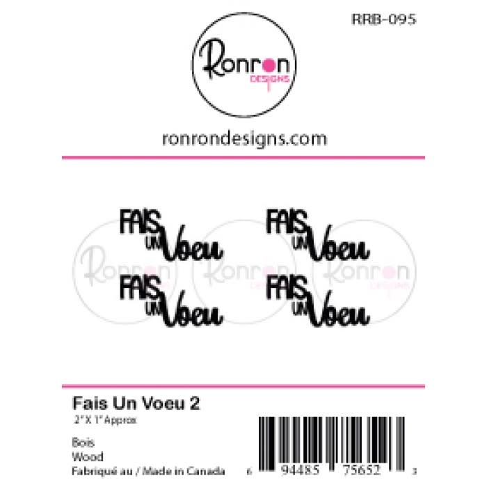 RONRON DESIGNS RONRON DESIGNS FAIS UN VOEU 2 WOOD PIECES