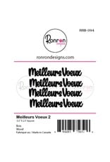 RONRON DESIGNS RONRON DESIGNS MEILLEURS VOEUX 2 WOOD PIECES