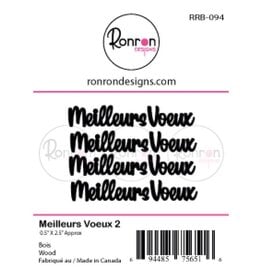 RONRON DESIGNS RONRON DESIGNS MEILLEURS VOEUX 2 WOOD PIECES