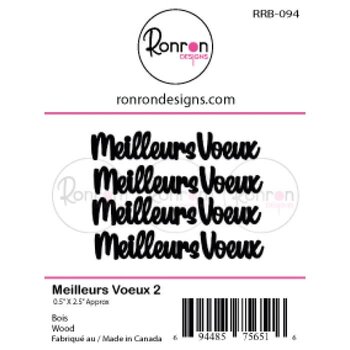 RONRON DESIGNS RONRON DESIGNS MEILLEURS VOEUX 2 WOOD PIECES