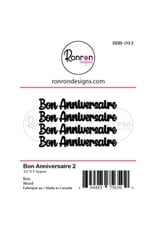 RONRON DESIGNS RONRON DESIGNS BON ANNIVERSAIRE 2 WOOD PIECES