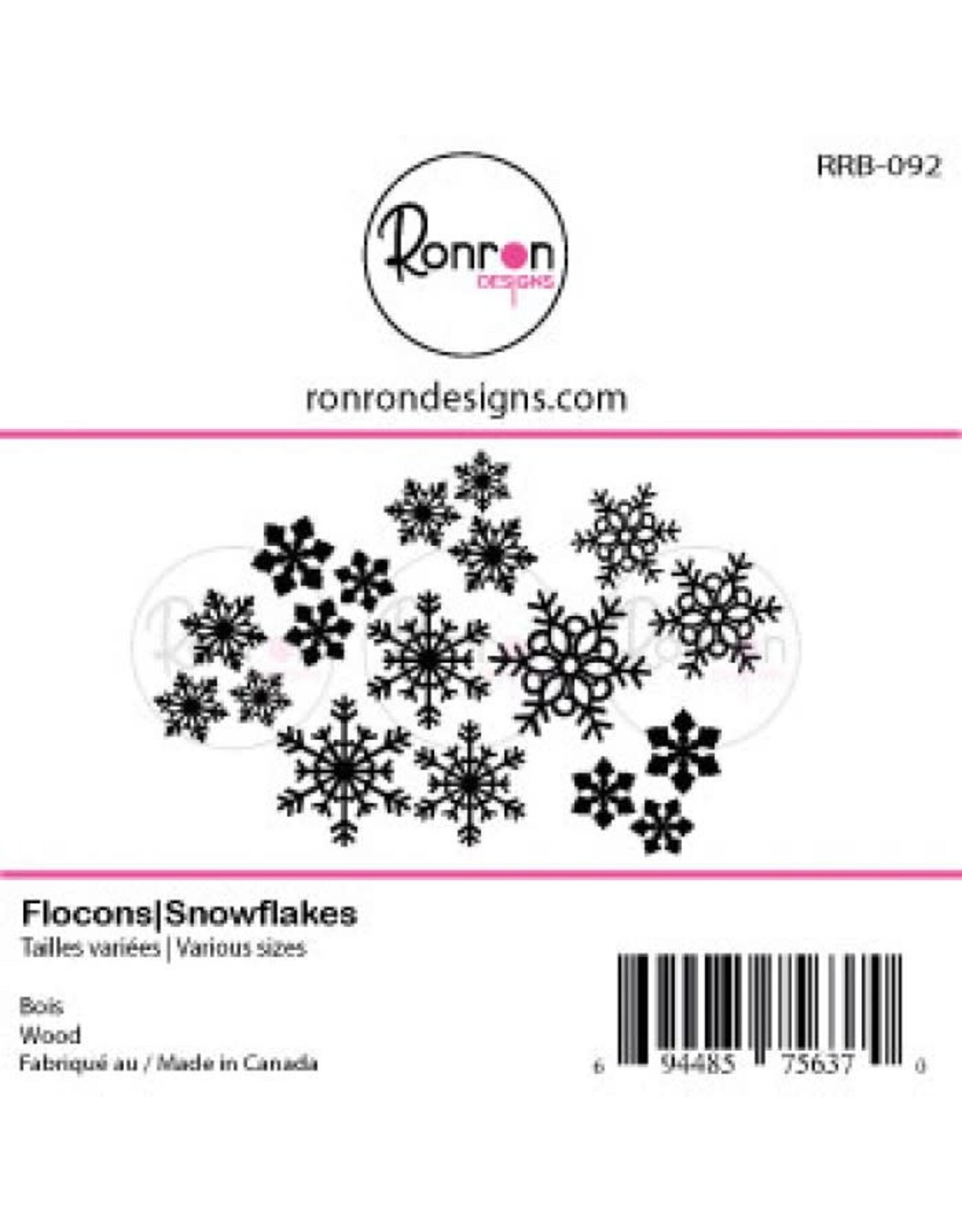 RONRON DESIGNS RONRON DESIGNS FLOCONS WOOD PIECES