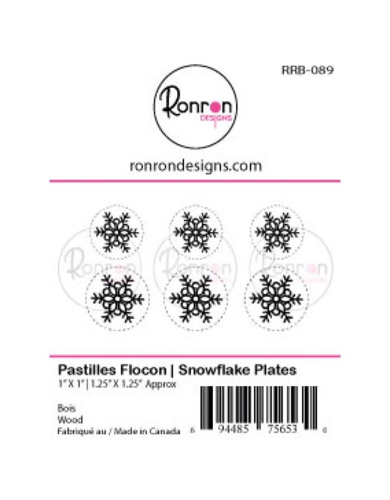 RONRON DESIGNS RONRON DESIGNS PASTILLES FLOCON WOOD PIECES