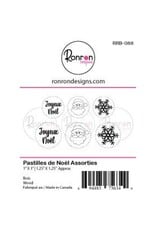 RONRON DESIGNS RONRON DESIGNS PASTILLES DE NOËL ASSORTIES WOOD PIECES
