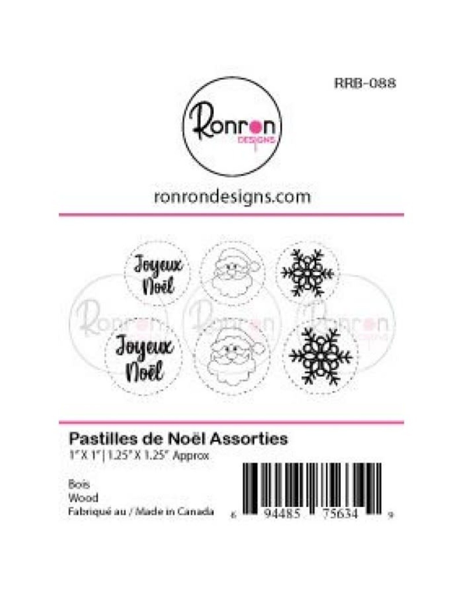 RONRON DESIGNS RONRON DESIGNS PASTILLES DE NOËL ASSORTIES WOOD PIECES