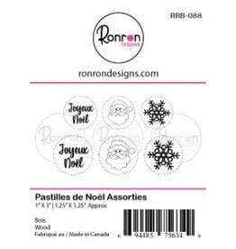 RONRON DESIGNS RONRON DESIGNS PASTILLES DE NOËL ASSORTIES WOOD PIECES