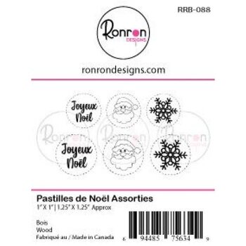 RONRON DESIGNS RONRON DESIGNS PASTILLES DE NOËL ASSORTIES WOOD PIECES