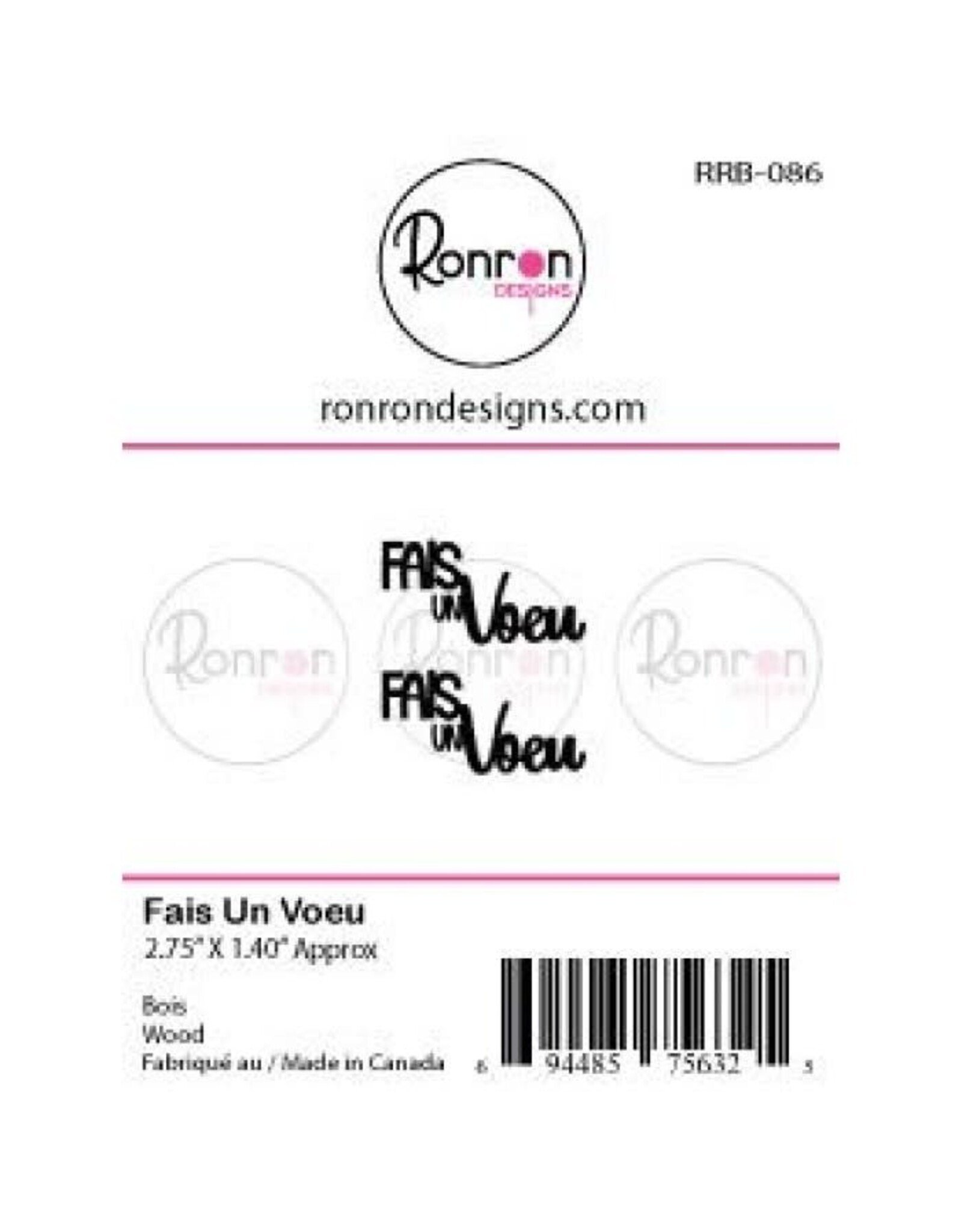 RONRON DESIGNS RONRON DESIGNS FAIS UN VOEU WOOD PIECES