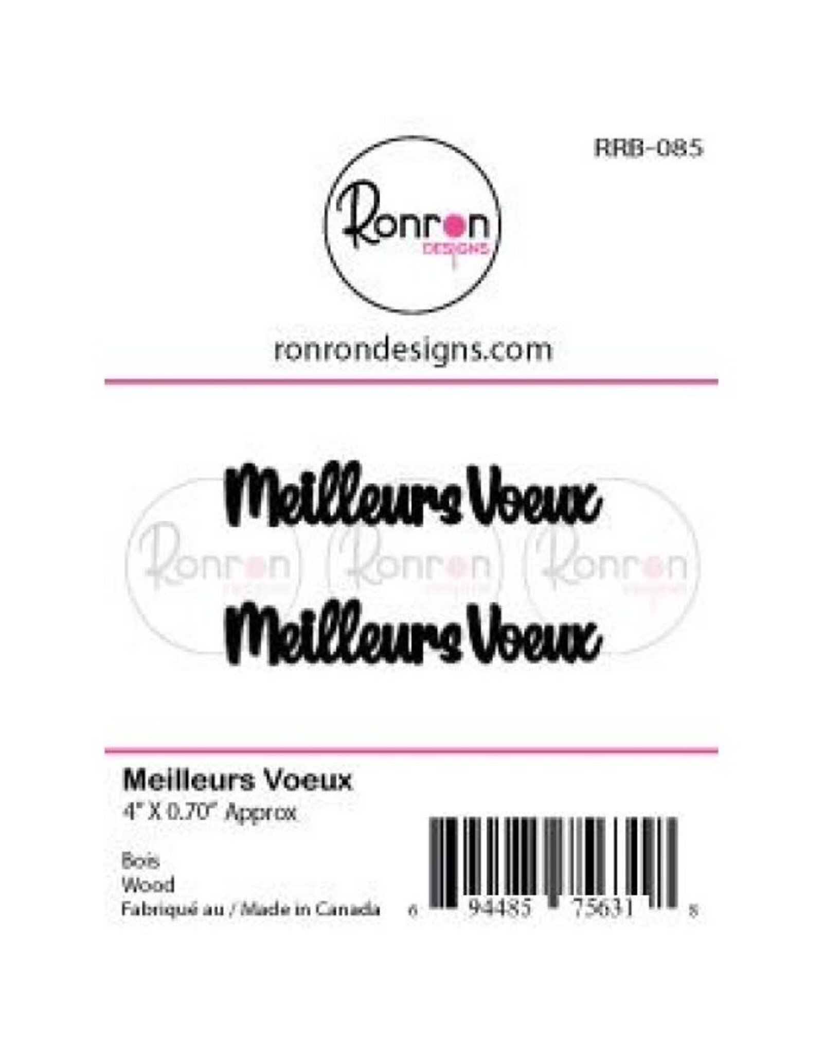 RONRON DESIGNS RONRON DESIGNS MEILLEURS VOEUX WOOD PIECES