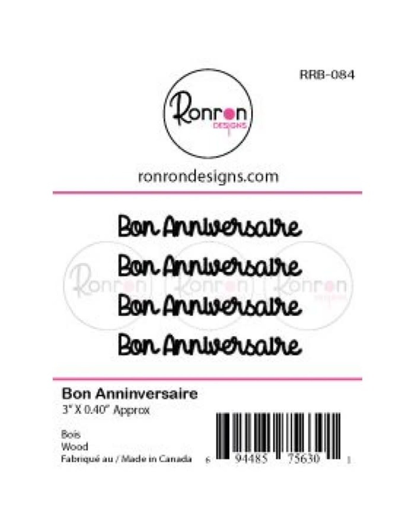 RONRON DESIGNS RONRON DESIGNS BON ANNIVERSAIRE WOOD PIECES
