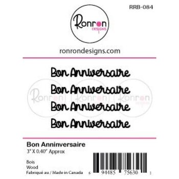 RONRON DESIGNS RONRON DESIGNS BON ANNIVERSAIRE WOOD PIECES