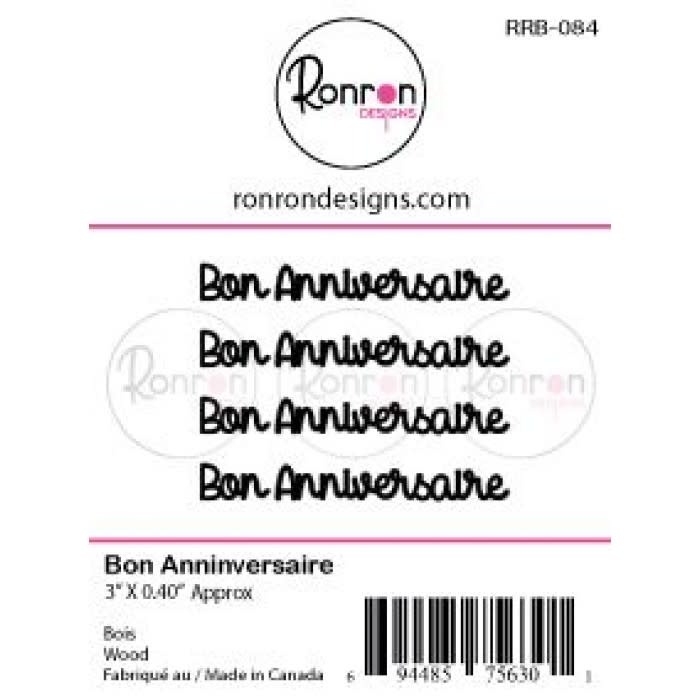 RONRON DESIGNS RONRON DESIGNS BON ANNIVERSAIRE WOOD PIECES