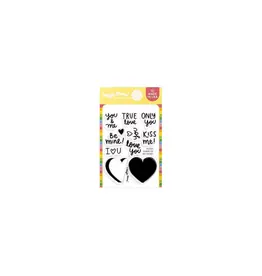 WAFFLE FLOWER WAFFLE FLOWER SHAPE OF MY HEART CLEAR STAMP SET