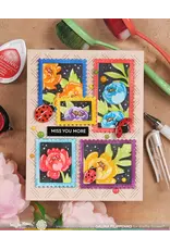 WAFFLE FLOWER WAFFLE FLOWER POSTAGE COLLAGE PEONY STENCIL SET