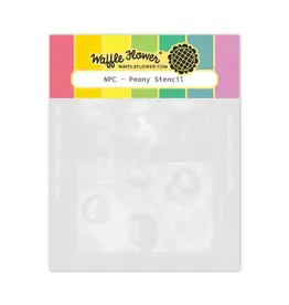 WAFFLE FLOWER WAFFLE FLOWER NESTING POSTAGE COLLAGE PEONY STENCIL SET