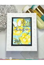 WAFFLE FLOWER WAFFLE FLOWER NESTING POSTAGE COLLAGE PEONY STENCIL SET