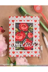 WAFFLE FLOWER WAFFLE FLOWER NESTING POSTAGE COLLAGE PEONY STENCIL SET