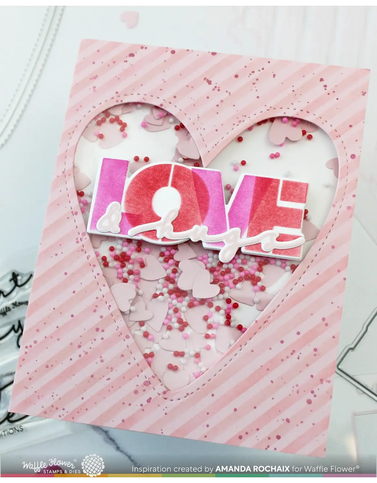 WAFFLE FLOWER WAFFLE FLOWER OVERLAPPING LOVE DIE-N-STENCIL