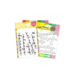 WAFFLE FLOWER WAFFLE FLOWER OVERLAPPING LOVE ADDITIONS CLEAR STAMP SET AND DIE COMBO