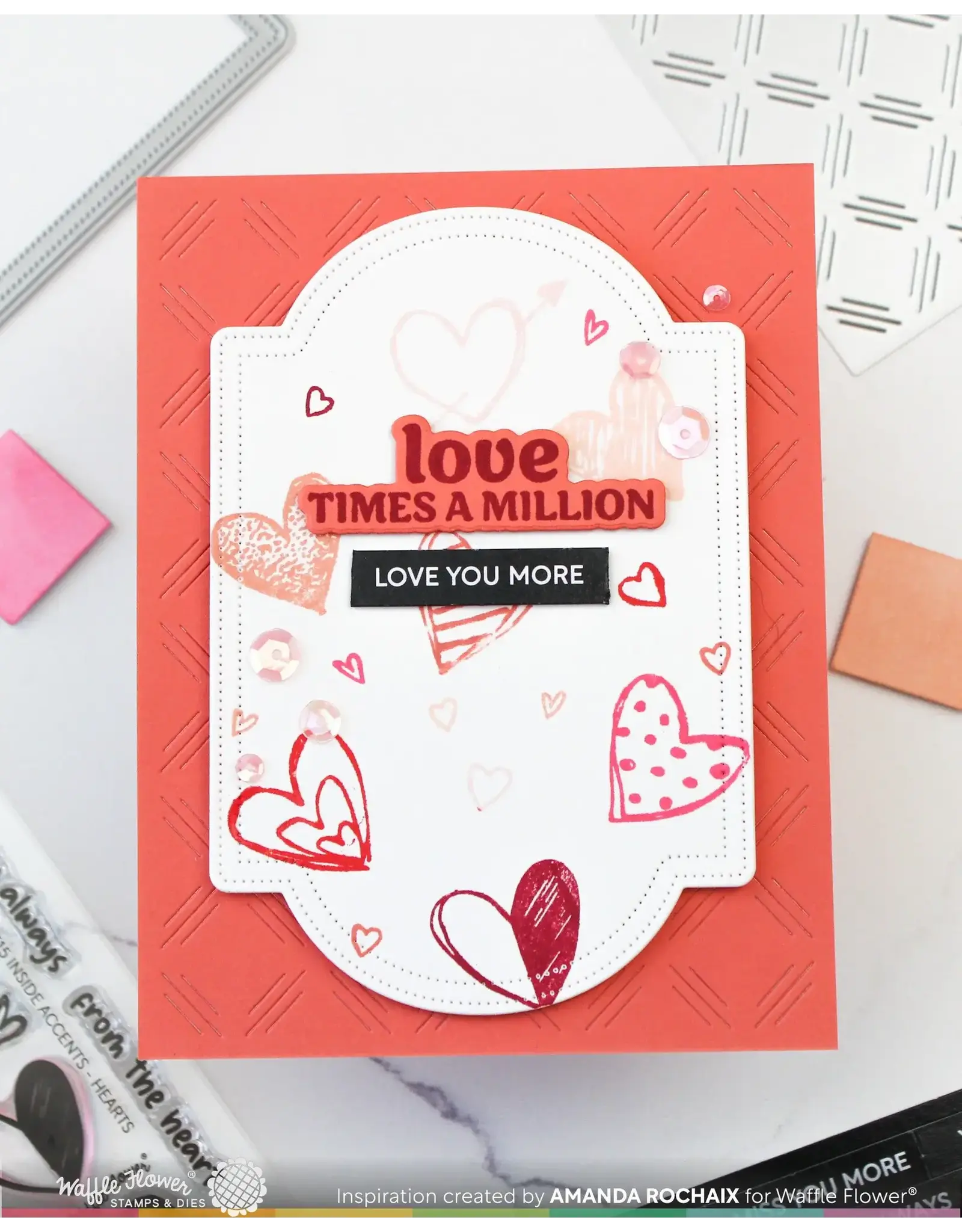 WAFFLE FLOWER WAFFLE FLOWER NESTING PIERCING CLASSIC LABELS DIE SET