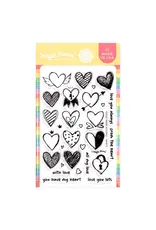 WAFFLE FLOWER WAFFLE FLOWER INSIDE ACCENTS - HEARTS CLEAR STAMP SET