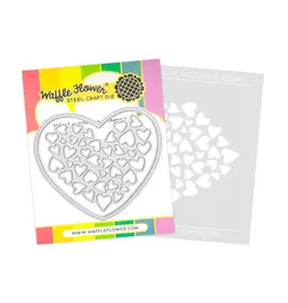 WAFFLE FLOWER WAFFLE FLOWER INLAID HEARTS DIE-N-STENCIL
