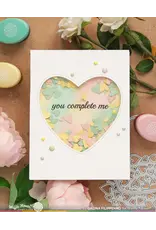 WAFFLE FLOWER WAFFLE FLOWER INLAID HEARTS DETAIL CLEAR STAMP SET