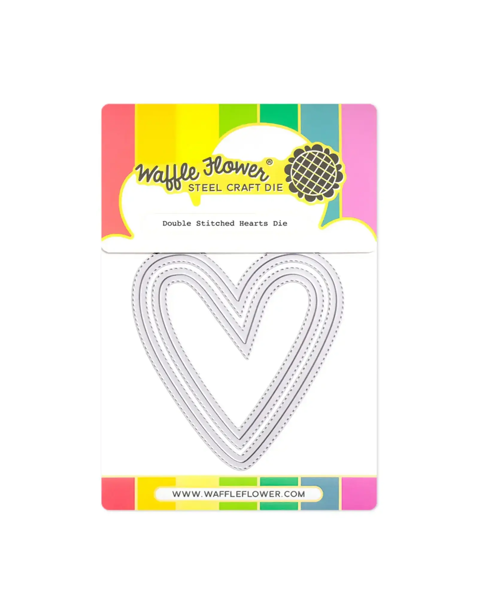 WAFFLE FLOWER WAFFLE FLOWER DOUBLE STITCHED HEARTS DIE SET