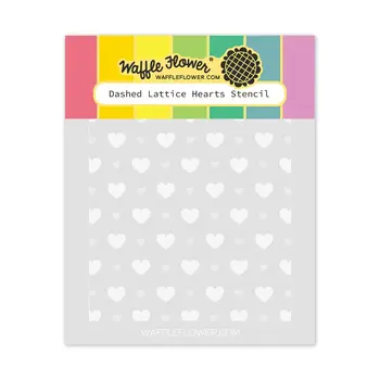 WAFFLE FLOWER WAFFLE FLOWER DASHED LATTICE HEARTS STENCIL SET
