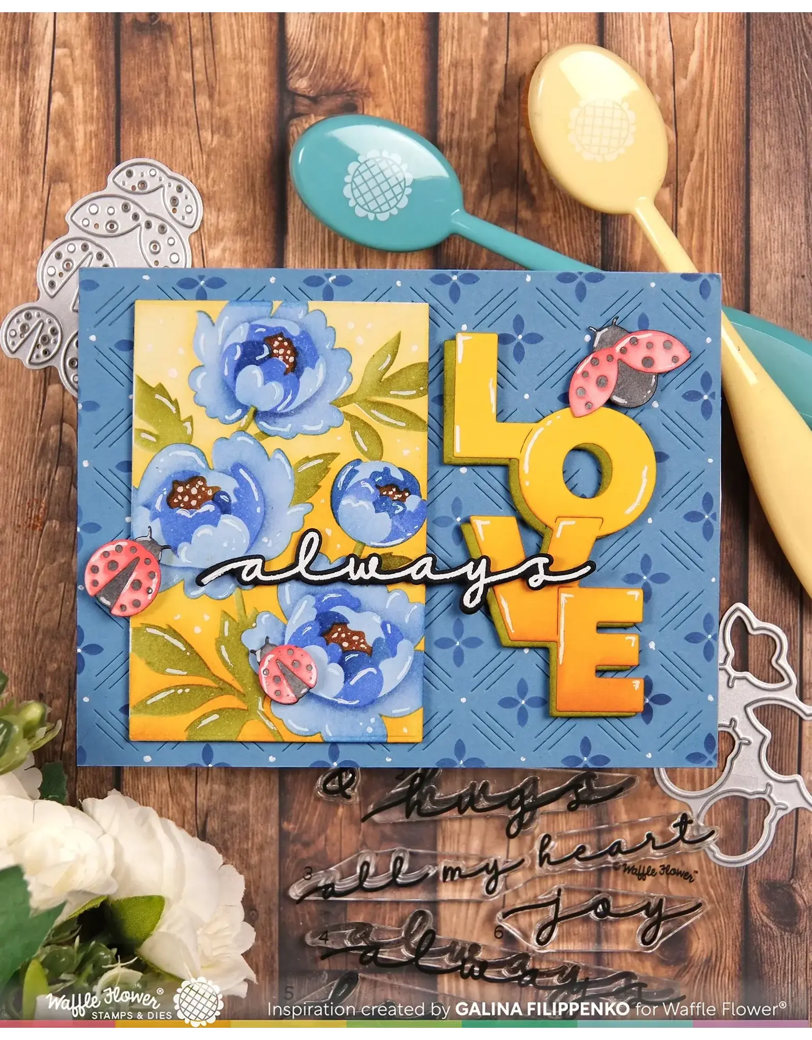 WAFFLE FLOWER WAFFLE FLOWER DASHED LATTICE DOTS STENCIL SET