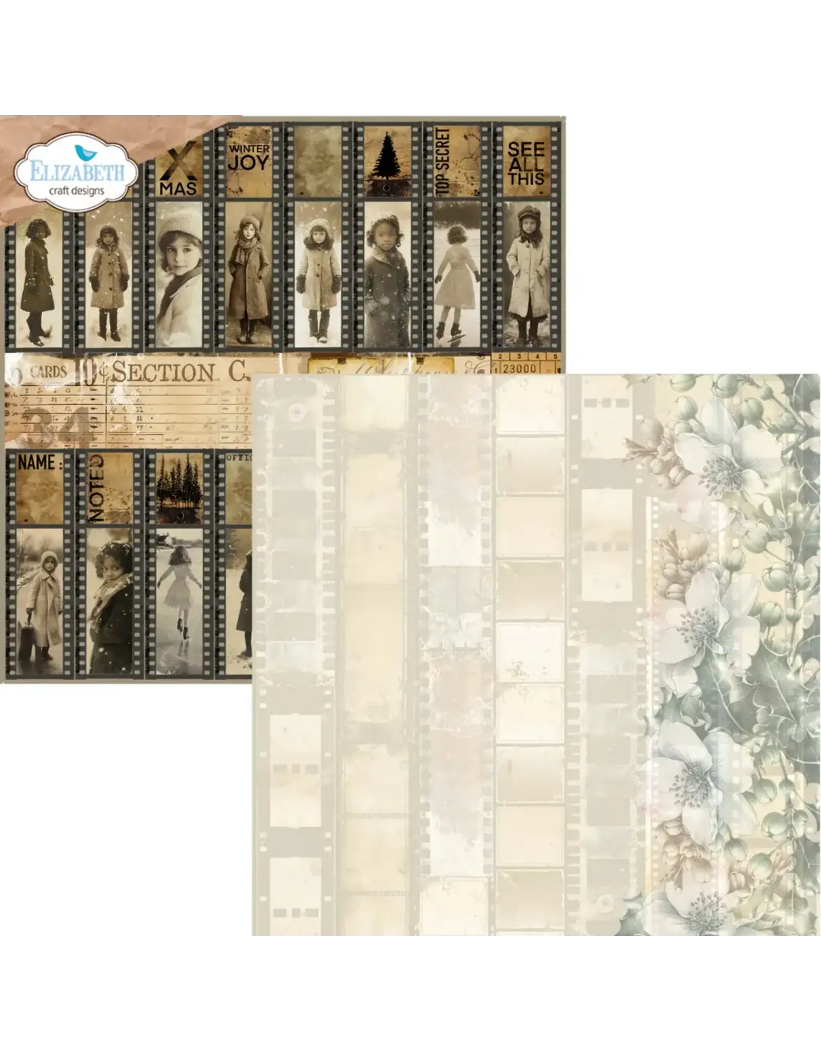 ELIZABETH CRAFT DESIGNS ELIZABETH CRAFT DESIGNS WINTER WANDERLUST 12x12 PATTERENED PAPER PACK