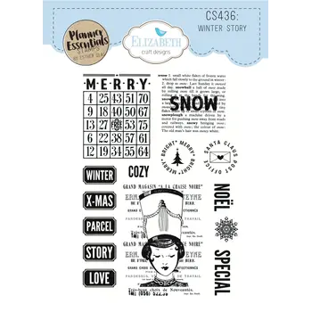 ELIZABETH CRAFT DESIGNS ELIZABETH CRAFT DESIGNS PLANNER ESSENTIALS WINTER STORY CLEAR STAMP SET