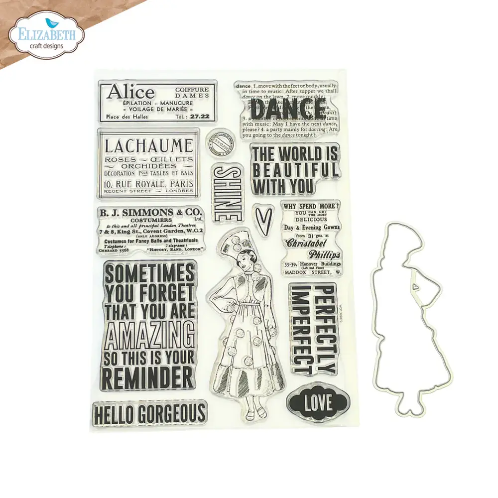 ELIZABETH CRAFT DESIGNS ELIZABETH CRAFT DESIGNS PLANNER ESSENTIALS GETTING FESTIVE CLEAR STAMP & DIE SET
