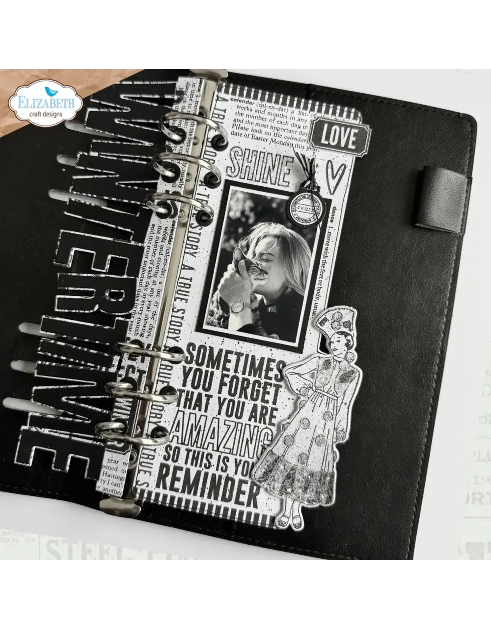 ELIZABETH CRAFT DESIGNS ELIZABETH CRAFT DESIGNS PLANNER ESSENTIALS GETTING FESTIVE CLEAR STAMP & DIE SET