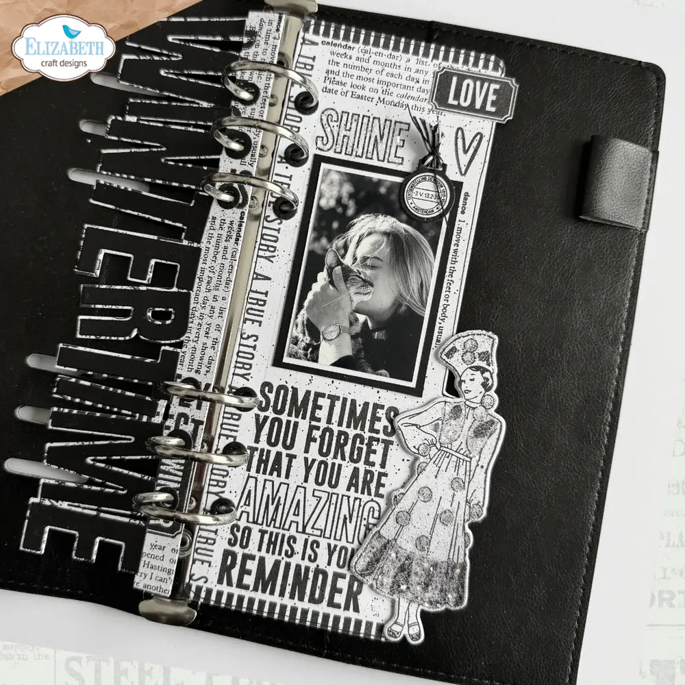 ELIZABETH CRAFT DESIGNS ELIZABETH CRAFT DESIGNS PLANNER ESSENTIALS GETTING FESTIVE CLEAR STAMP & DIE SET
